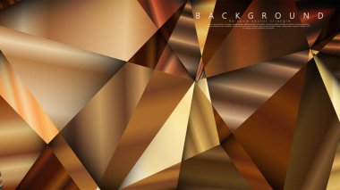 Soyut geometrik arka plan. vektör gradyan altın üçgen