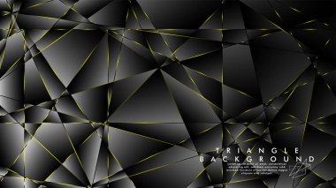 Soyut Arka Plan Geometrik Lüks çokgen desenleri ve Sarı üçgen çizgileri ile