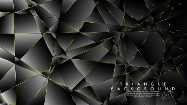 Soyut Arka Plan Geometrik Lüks çokgen desenleri ve Sarı üçgen çizgileri ile
