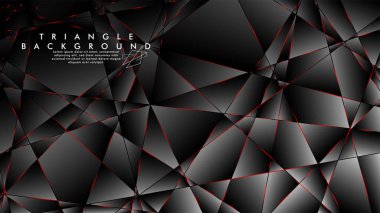 Soyut Arka Plan Geometrik Lüks çokgen desenleri ve Kırmızı üçgen çizgileri ile