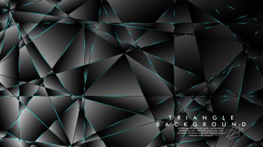 Soyut Arka Plan Geometrik lüks çokgen desenleri ile. Mavi Işık üçgen çizgisi