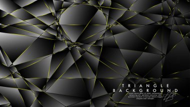 Soyut Arka Plan Geometrik Lüks çokgen desenleri ve Sarı üçgen çizgileri ile