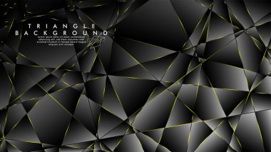 Soyut Arka Plan Geometrik Lüks çokgen desenleri ve Sarı üçgen çizgileri ile