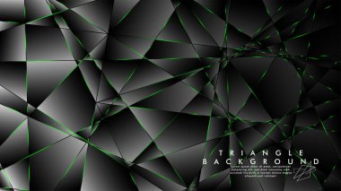 Soyut Arka Plan Geometrik Lüks çokgen desenleri ve Yeşil üçgen çizgileri ile