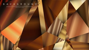 Soyut geometrik arka plan. vektör gradyan altın üçgen