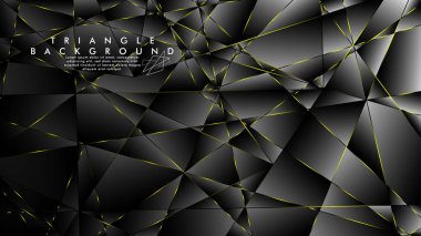 Soyut Arka Plan Geometrik Lüks çokgen desenleri ve Sarı üçgen çizgileri ile