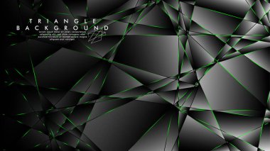 Soyut Arka Plan Geometrik Lüks çokgen desenleri ve Yeşil üçgen çizgileri ile