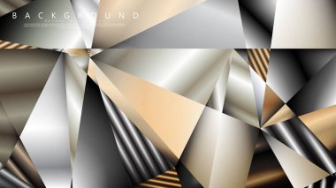 Soyut geometrik arka plan. vektör gradyan metal üçgen