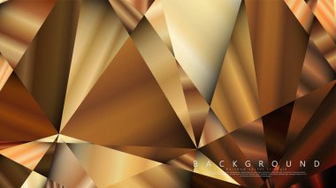 Soyut geometrik arka plan. vektör gradyan altın üçgen