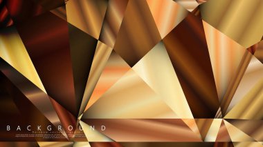 Soyut geometrik arka plan. vektör gradyan altın üçgen