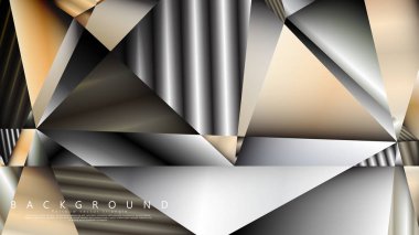 Soyut geometrik arka plan. vektör gradyan metal üçgen