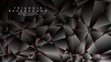 Soyut Arka Plan Geometrik Lüks çokgen desenleri ve Kırmızı üçgen çizgileri ile
