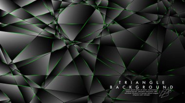 Soyut Arka Plan Geometrik Lüks çokgen desenleri ve Yeşil üçgen çizgileri ile