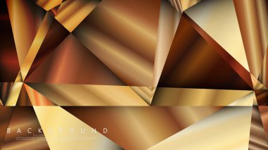 Soyut geometrik arka plan. vektör gradyan altın üçgen
