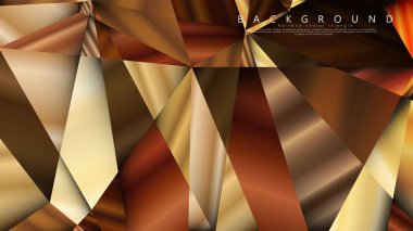 Soyut geometrik arka plan. vektör gradyan altın üçgen