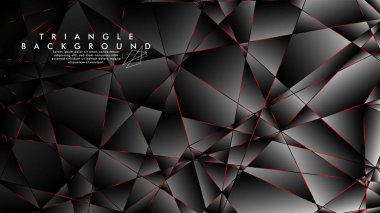 Soyut Arka Plan Geometrik Lüks çokgen desenleri ve Kırmızı üçgen çizgileri ile