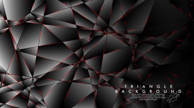 Soyut Arka Plan Geometrik Lüks çokgen desenleri ve Kırmızı üçgen çizgileri ile