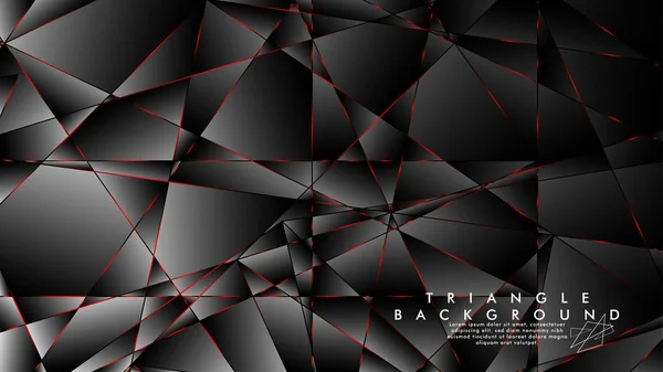 Abstracte achtergrond van geometrische met luxe veelhoek patronen en rode driehoek lijnen — Stockvector
