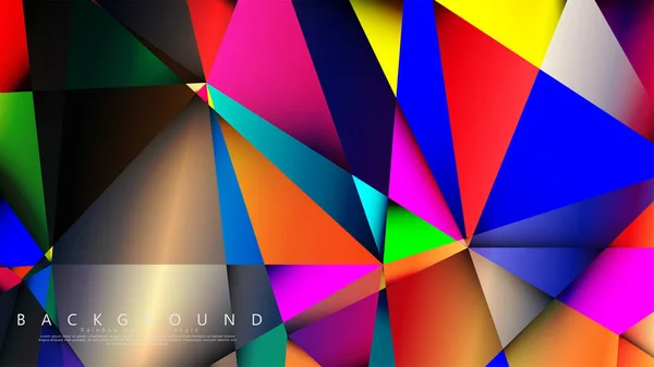 Licht mehrfarbigen Regenbogen-Vektor Hintergrund Mosaik-Dreieck. geometrischer Illustrationsstil mit Verläufen und Transparenz. Dreieck-Muster — Stockvektor