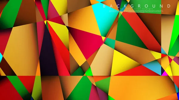 ライトマルチカラーレインボーベクトル背景モザイク三角形。グラデーションと透明度を持つ幾何学的なイラストスタイル。三角形のパターンデザイン — ストックベクタ