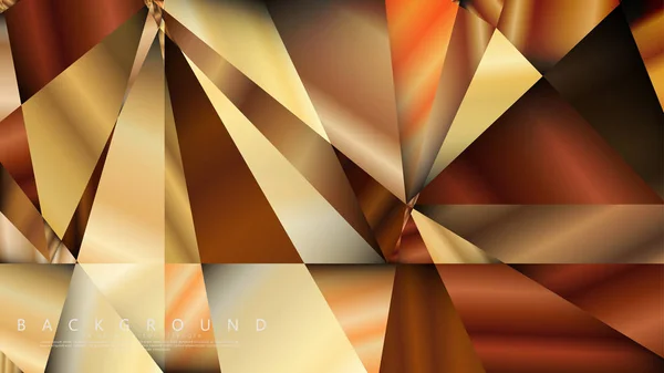 Fundo geométrico abstrato. gradiente vetorial triângulo dourado — Vetor de Stock