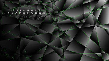 Soyut Arka Plan Geometrik Lüks çokgen desenleri ve Yeşil üçgen çizgileri ile
