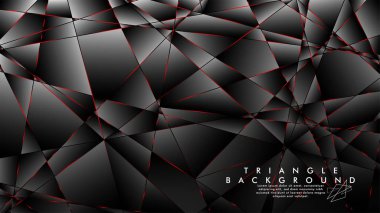 Soyut Arka Plan Geometrik Lüks çokgen desenleri ve Kırmızı üçgen çizgileri ile