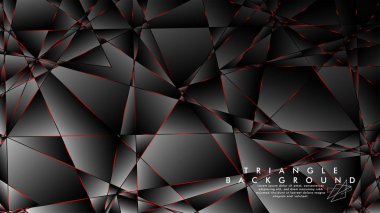 Soyut Arka Plan Geometrik Lüks çokgen desenleri ve Kırmızı üçgen çizgileri ile