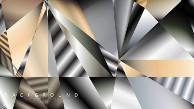 Soyut geometrik arka plan. vektör gradyan metal üçgen