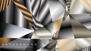 Soyut geometrik arka plan. vektör gradyan metal üçgen