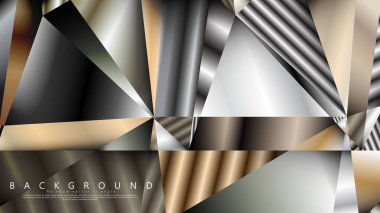 Soyut geometrik arka plan. vektör gradyan metal üçgen