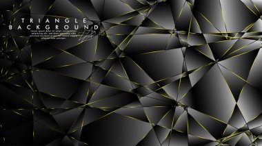 Soyut Arka Plan Geometrik Lüks çokgen desenleri ve Sarı üçgen çizgileri ile