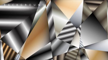 Soyut geometrik arka plan. vektör gradyan metal üçgen