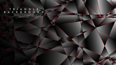 Soyut Arka Plan Geometrik Lüks çokgen desenleri ve Kırmızı üçgen çizgileri ile