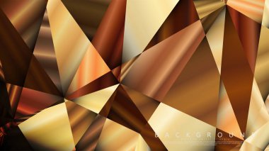 Soyut geometrik arka plan. vektör gradyan altın üçgen