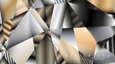 Soyut geometrik arka plan. vektör gradyan metal üçgen