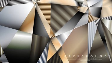 Soyut geometrik arka plan. vektör gradyan metal üçgen