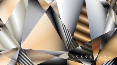 Soyut geometrik arka plan. vektör gradyan metal üçgen