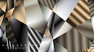 Soyut geometrik arka plan. vektör gradyan metal üçgen
