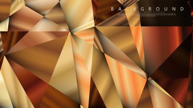 Soyut geometrik arka plan. vektör gradyan altın üçgen