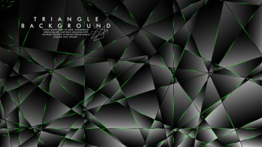 Soyut Arka Plan Geometrik Lüks çokgen desenleri ve Yeşil üçgen çizgileri ile