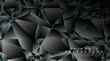 Soyut Arka Plan Geometrik lüks çokgen desenleri ile. Mavi Işık üçgen çizgisi