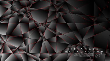 Soyut Arka Plan Geometrik Lüks çokgen desenleri ve Kırmızı üçgen çizgileri ile