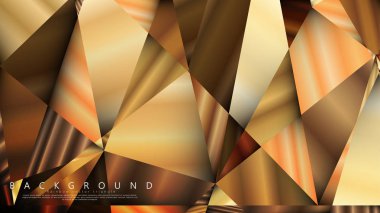 Soyut geometrik arka plan. vektör gradyan altın üçgen