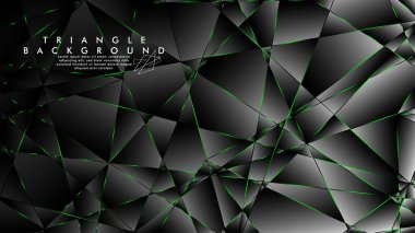 Soyut Arka Plan Geometrik Lüks çokgen desenleri ve Yeşil üçgen çizgileri ile
