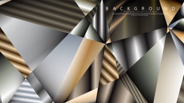 Soyut geometrik arka plan. vektör gradyan metal üçgen