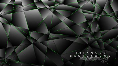 Soyut Arka Plan Geometrik Lüks çokgen desenleri ve Yeşil üçgen çizgileri ile