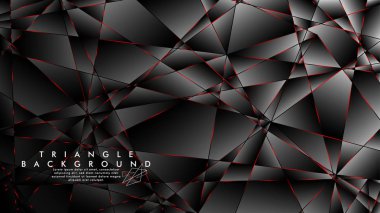 Soyut Arka Plan Geometrik Lüks çokgen desenleri ve Kırmızı üçgen çizgileri ile
