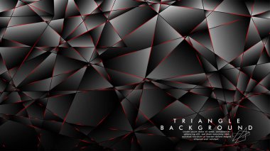 Soyut Arka Plan Geometrik Lüks çokgen desenleri ve Kırmızı üçgen çizgileri ile