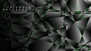 Soyut Arka Plan Geometrik Lüks çokgen desenleri ve Yeşil üçgen çizgileri ile